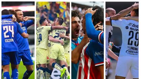 Cruz Azul América Chivas y Pumas juntos en la Liguilla tras el