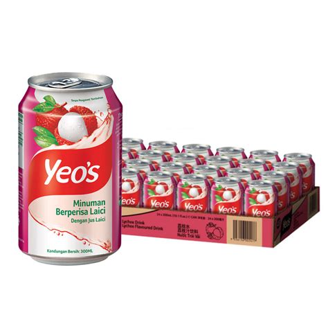 Yeos Lychee Flavoured Drink 300ml X 24 Cans Umall Australias