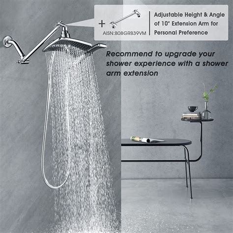 Bright Showers Dual Shower Head Combo Handheld Showerhead Rainfall