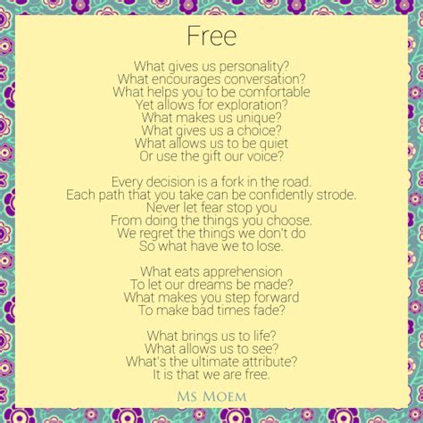 Free Poem Ms Moem Poems Life Etc