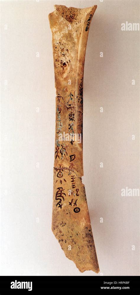 Pyromancy Ancient Chinese Oracle Bone Stock Photo Alamy