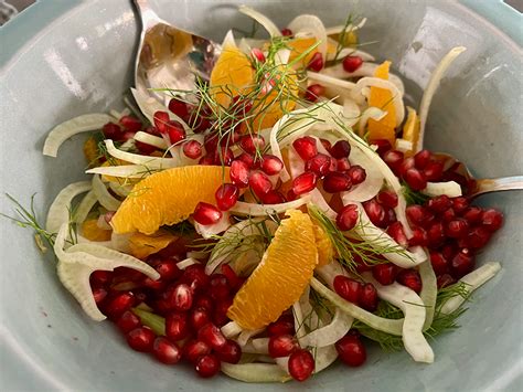 Fall Fennel And Orange Salad With Pomegranate Vinaigrette By Chef Carrie