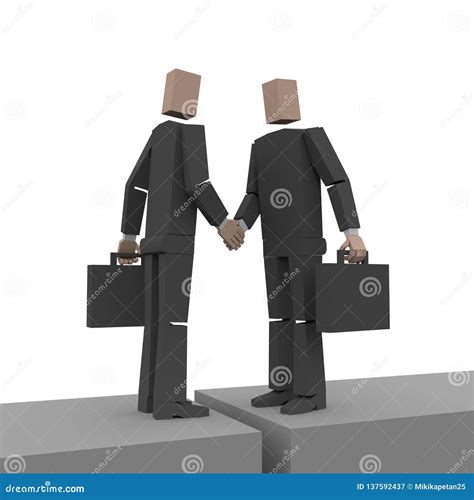 Two Business Man D Rendering Stock Illustration Illustration Of