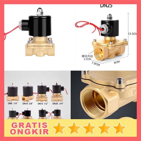 Jual Electric Solenoid Water Valve 220v 1 Inch Dn25 2w 250 25 Black Shopee Indonesia