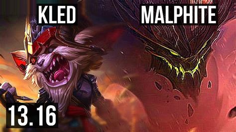 Kled Vs Malph Top M Mastery Solo Kills Euw Master