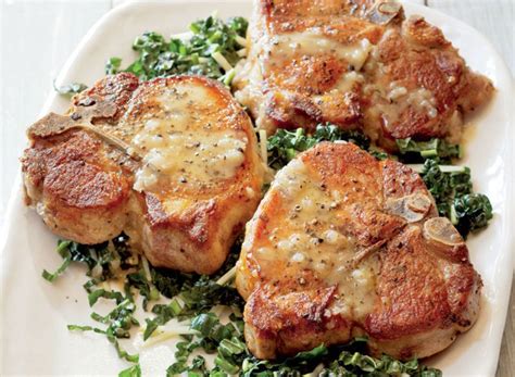 Sautéed Pork Chops With Kale Salad — Eat This Not That