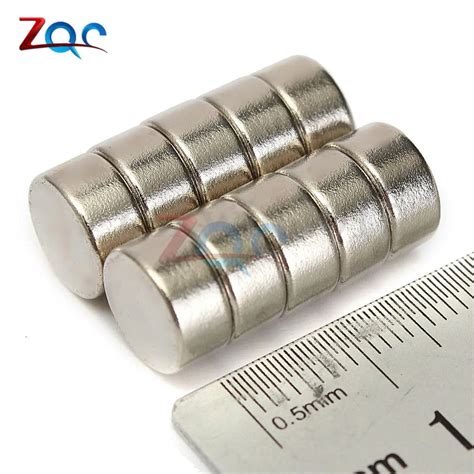 10Pcs Super Strong Cylinder Round Disc Magnets Rare Earth Neodymium N52