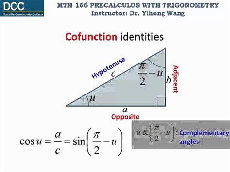 Precalculus With Trigonometry Lecture 42 Fundamental Identities Of Trigonometric Functions