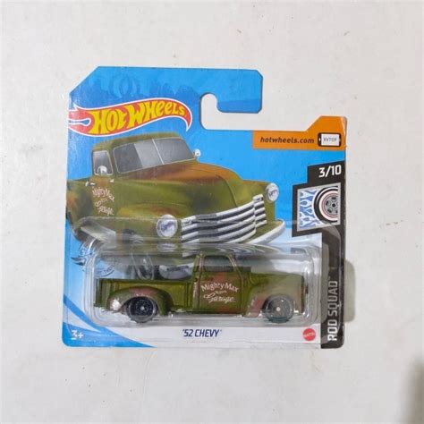 Jual Hotwheels Hot Wheels Chevy Hijau Rusty Short Card Rod