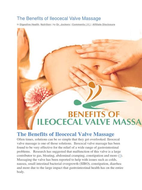 The Benefits Of Ileocecal Valve Massage Pdf Gastrointestinal Tract