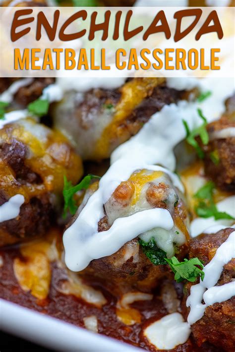 The BEST Low Carb Enchilada Meatball Casserole Recipe Meatball