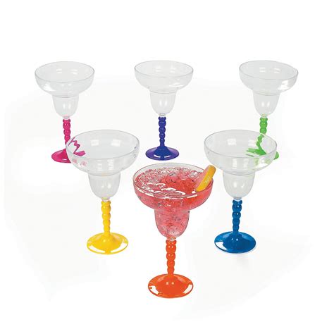 Plastic Margarita Glasses Party Supplies 12 Pieces