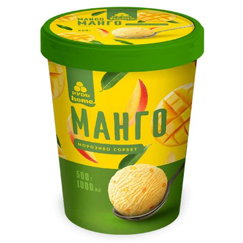 Мороженое в ведре «Манго» от ТМ «Рудь»