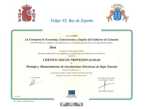 Obtén tu Certificado de Electricista Hoy Electricista Tenerife