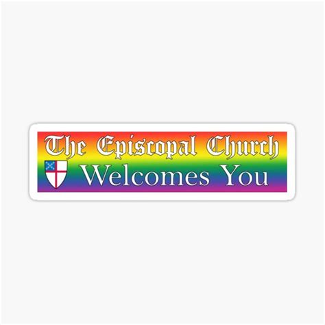 The Episcopal Church Welcomes You With Episcopal Shield 2 Rainbow