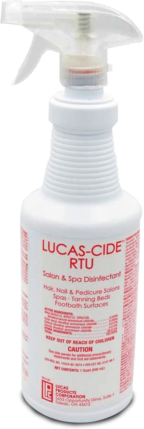 Lucasol Lucas Cide Rtu Hospital Grade Disinfectant Ready To Use Cleaner For Salon Office Home