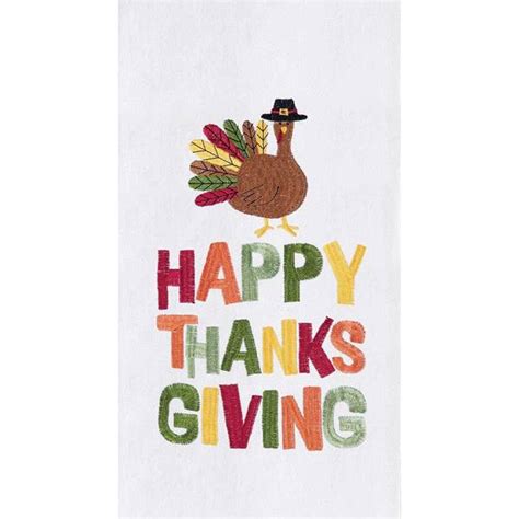 C And F Home Happy Thanksgiving Turkey Kitchen Towel C