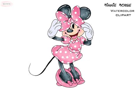 Minnie Mouse Clipart Watercolor Clipart Etsy App Sell On Etsy