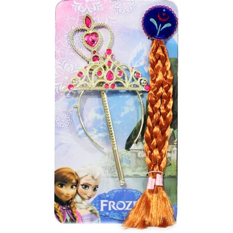 Jual Mahkota Tongkat Dan Rambut Kepang Extention Anna Frozen