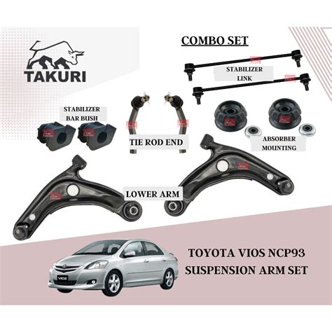 Toyota Vios Ncp Suspension Arm Set Lower Arm Absorber Mounting Tie