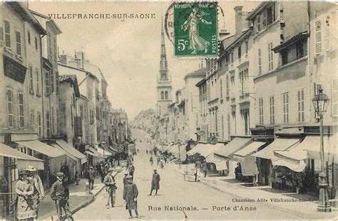 Villefranche sur Saône Carte postale ancienne et vue d Hier et