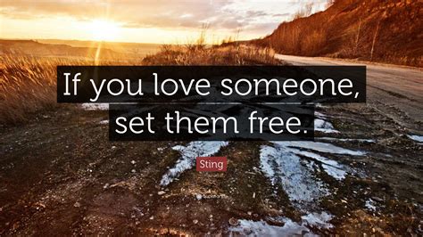 Sting Quote If You Love Someone Set Them Free