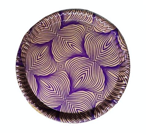 Inch Purple Printed Paper Plate At Rs Piece Paper Plate In