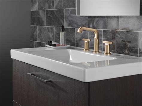 Two Handle Widespread Bathroom Faucet In Lumicoat® Champagne Bronze 35587 Cz Pr Dst Delta Faucet