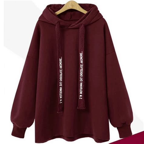 Plamtee Casual Hoodies Sweatshirt Women Harajuku Hooded Hoody Letter