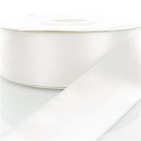 3 Double Faced Satin Ribbon 029 White 3yd Michaels