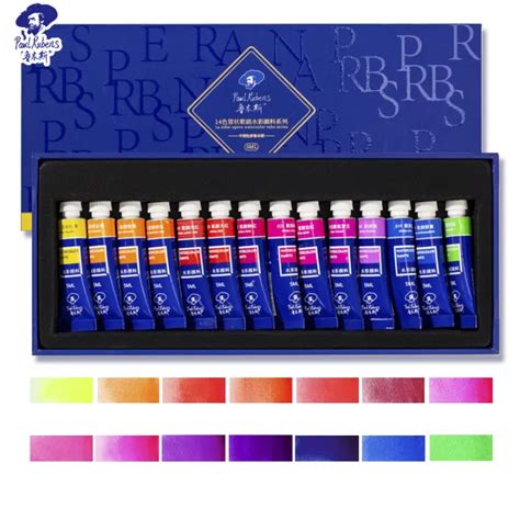 Paul Rubens Watercolor Paint Vibrant Neon Colors Paint Set Ml Tube