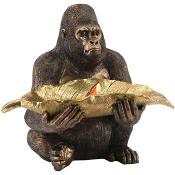 Signes Grimalt Gorilla Figur Mit Blatt Gold Kostenloser Versand