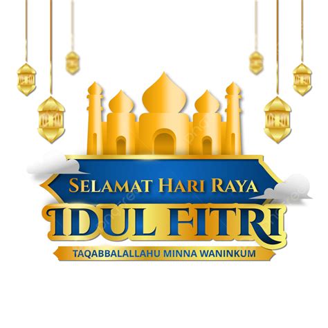 Selamat Hari Raya Idul Fitri Ilustración Dorada Png Idul Fitri Hari