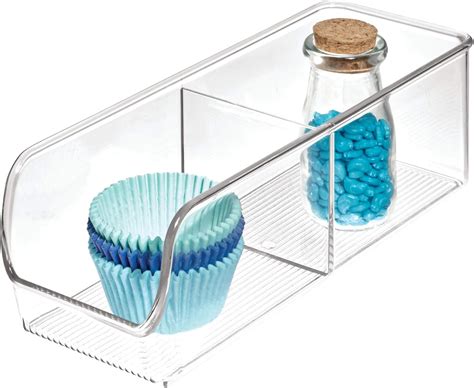 Idesign Organizer Cucina Con Manico Piccolo Contenitore Cucina In Plastica Con 2 Scomparti