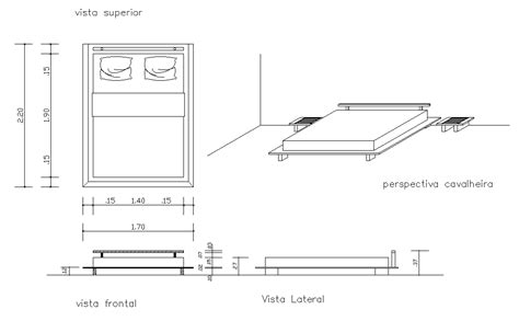 Low Height Double Bed Elevation Drawing Download Free Dwg File Cadbull