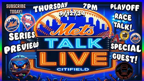 Mets Talk Live Mets Off Day Talk Mets Vs Phillies Series Preview