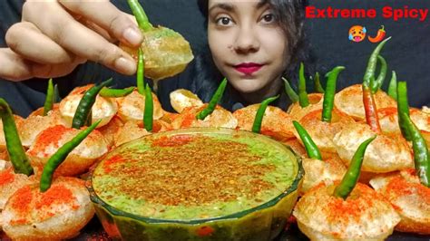 Spicy 🔥🌶️ Chilli 🌶️ Panipuri Eating Challenge Spicy 🔥 Golgappa