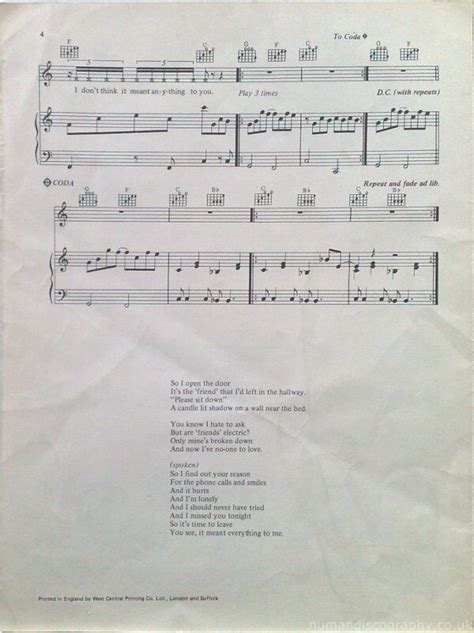 Gary Numan Sheet Music Are Friends Electric