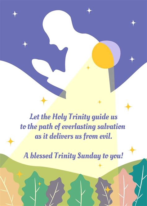 Trinity Sunday Greeting Card In Illustrator EPS Word PSD PNG