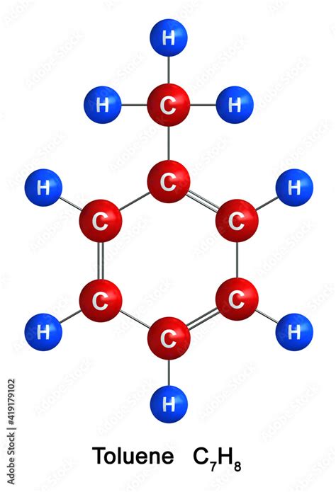 Toluene Molecule Molecular Structure Science Chemistry Chemical