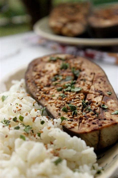 Aubergines à la sauce soja et au miso cuites dans le Micro Vap