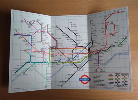 1963 LONDON TRANSPORT Underground Map Diagram Of Lines Tube Ref 163