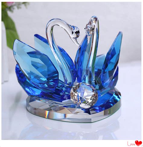 Beautiful Crystal Wedding Tscrystal Swan For Home Decoration Ts