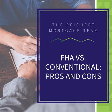 Fha Vs Conventional Pros And Cons Reichert Mortgage Team