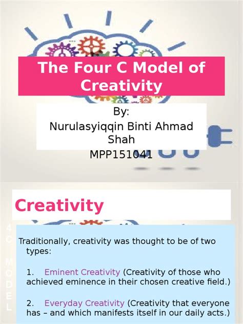 The Four C Model of Creativity | Creativity | Applied Psychology