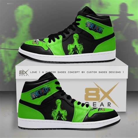 Roronoa Zoro High One Piece Anime Air Jordan Shoes Sport Sneakers