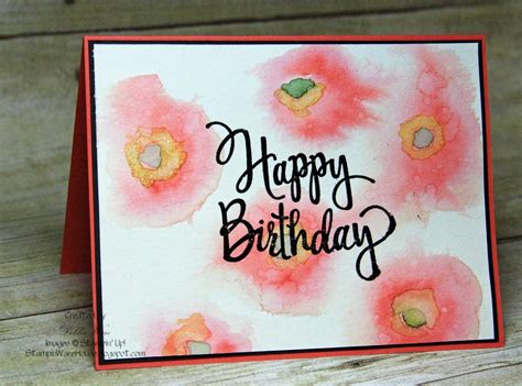 Stampin' Ware House: Watercolor Flowers Birthday Card