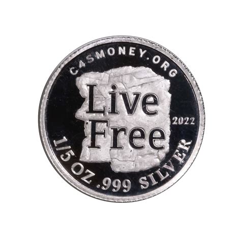 Silver Bullion 1 5 Oz Round 999 Fine 2022 Citizens For Sound Money