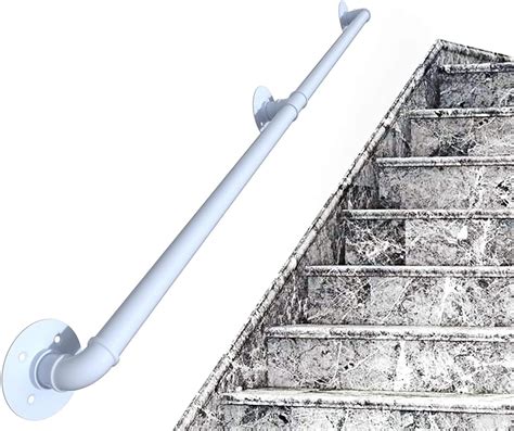 Stair Railing Handrail Complete Kit Stair Industrial White Pipe