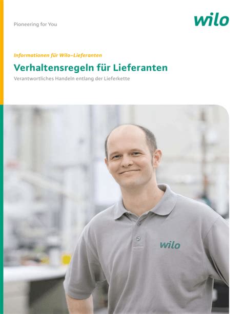 Verhaltensregeln für Lieferanten